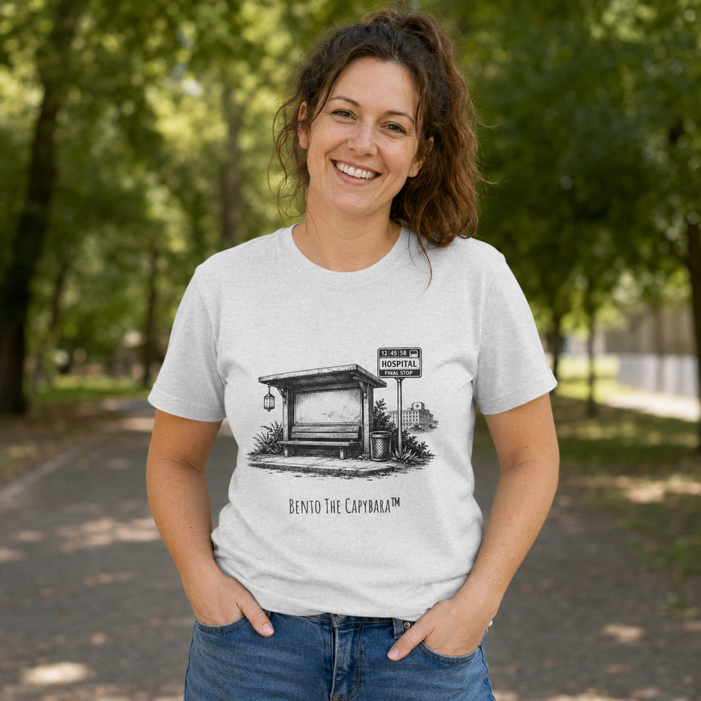 Light Shirt Dark Humor – Final Stop Hospital Tee