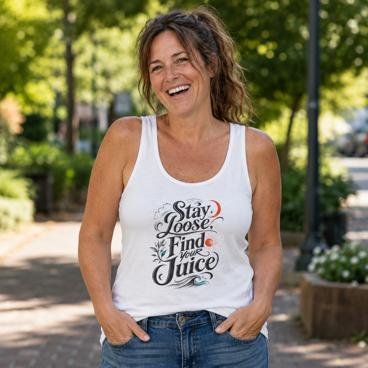 Stay Loose Find Your Juice Women's Jersey Tank Top