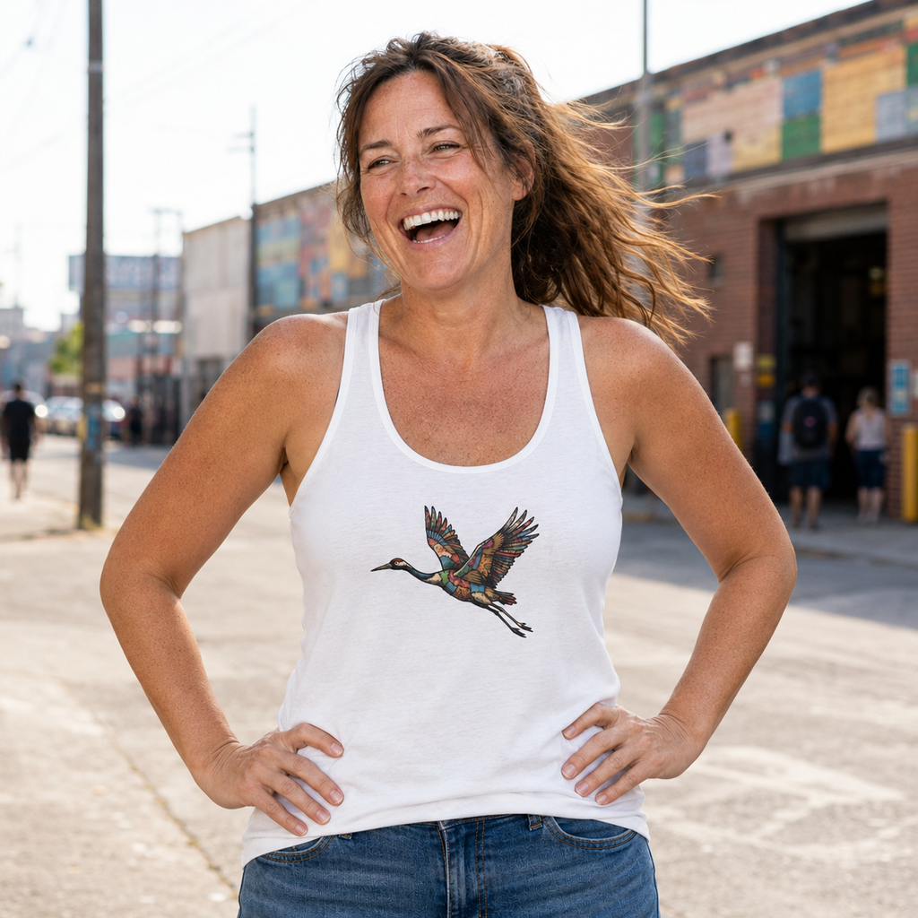 Crane for Good Luck Women's Jersey Tank Top