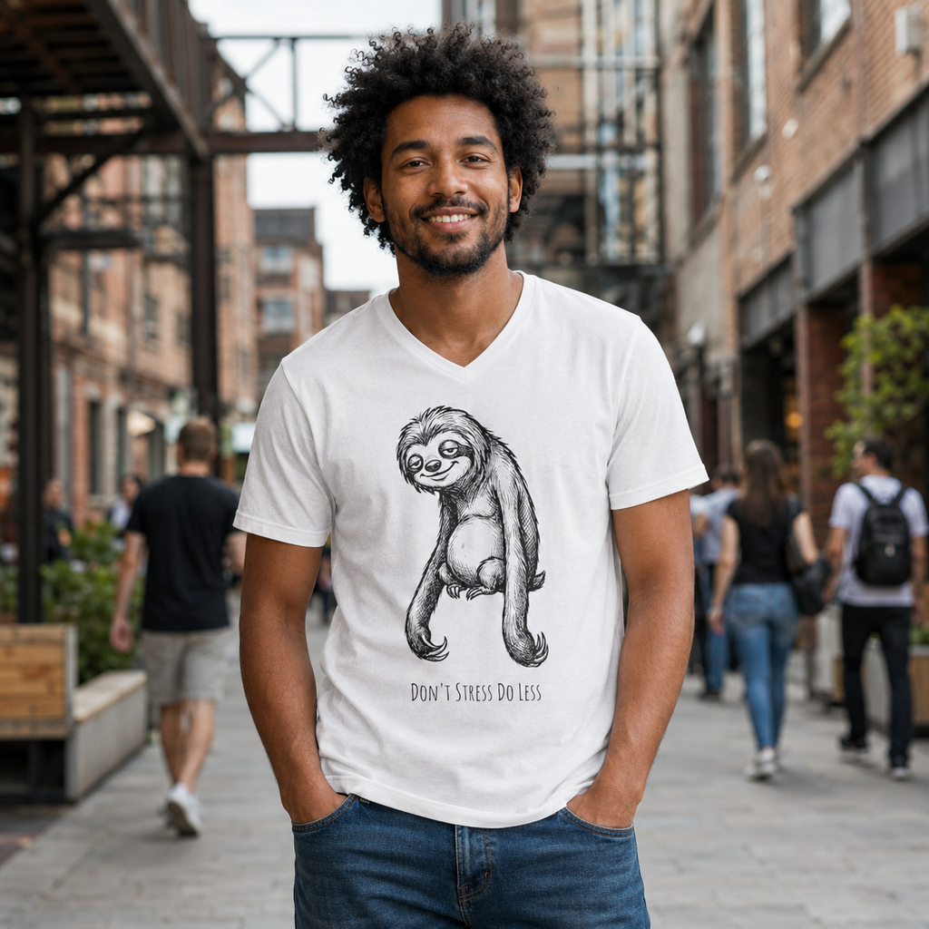 Don't Stress Unisex V-Neck T-Shirt