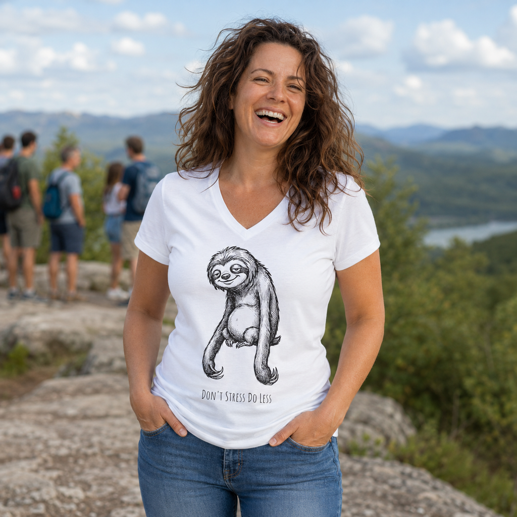 Don't Stress Unisex V-Neck T-Shirt