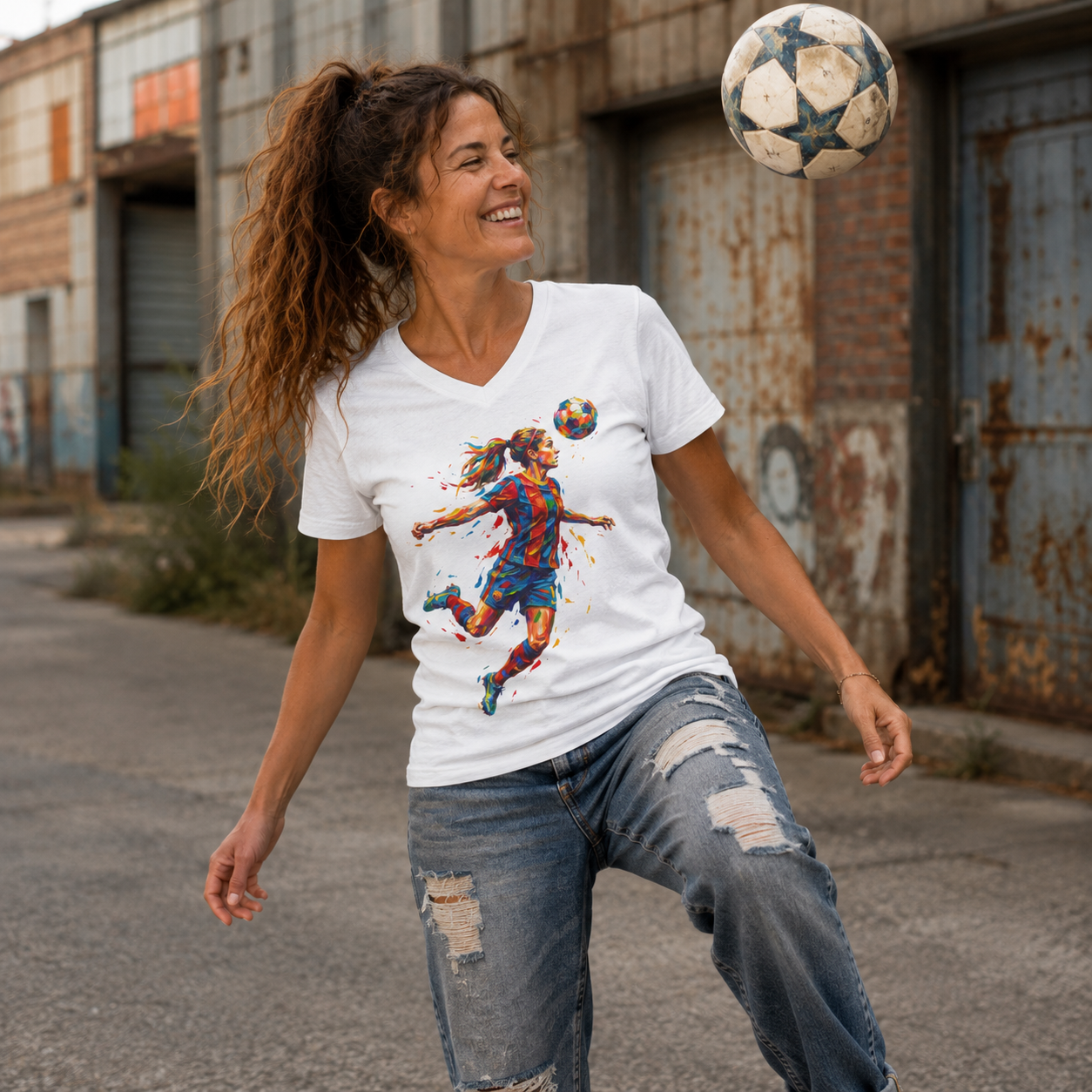 Chromatic Kick Women’s V-Neck T-Shirt