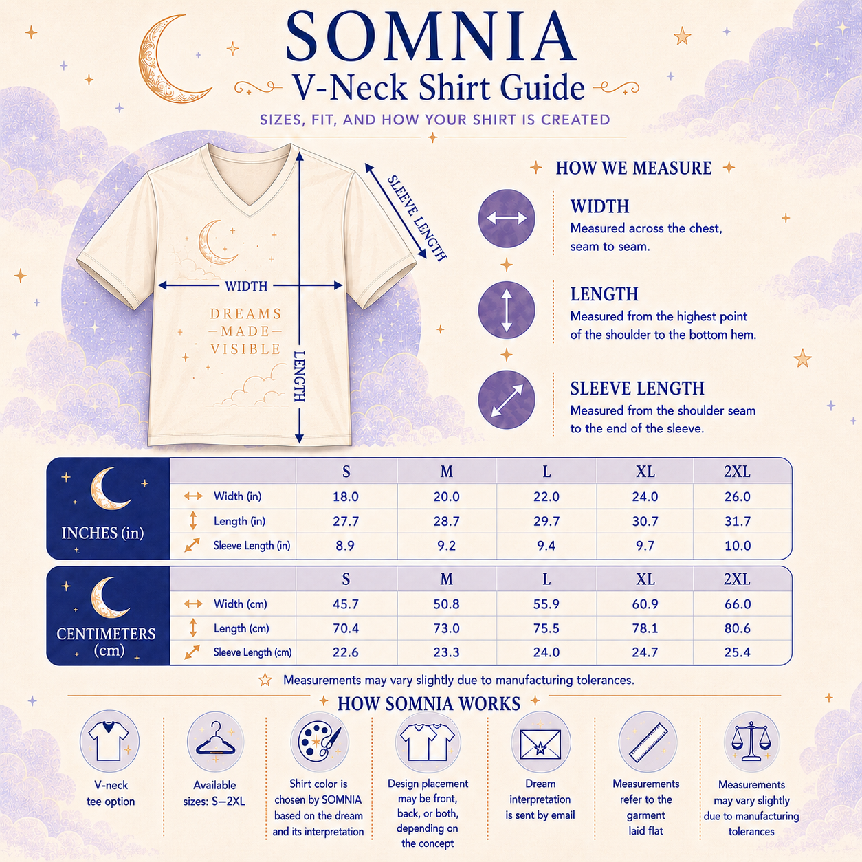 SOMNIA — Blooming Tree V-Neck T-Shirt