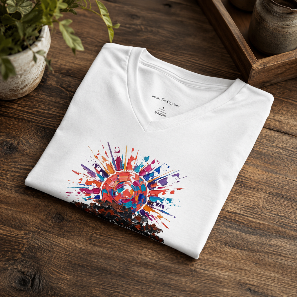 SOMNIA — Blooming Tree V-Neck T-Shirt