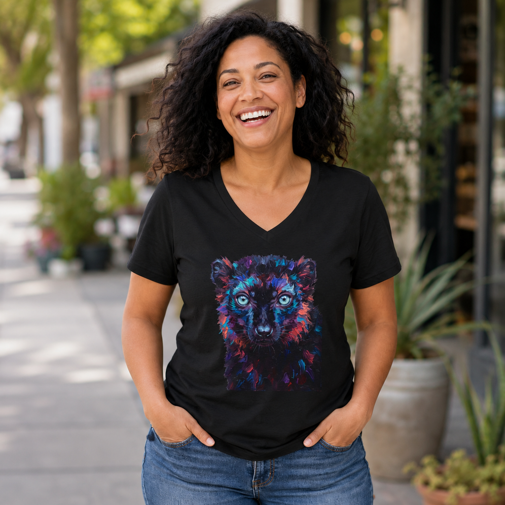 Electric Aye-Aye V-Neck UNISEX T-Shirt