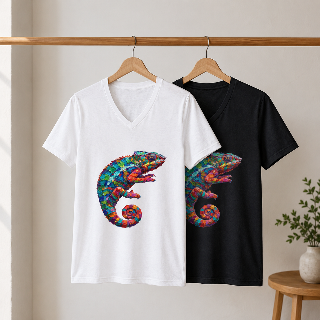 Chromatic Chameleon V-Neck T-Shirt