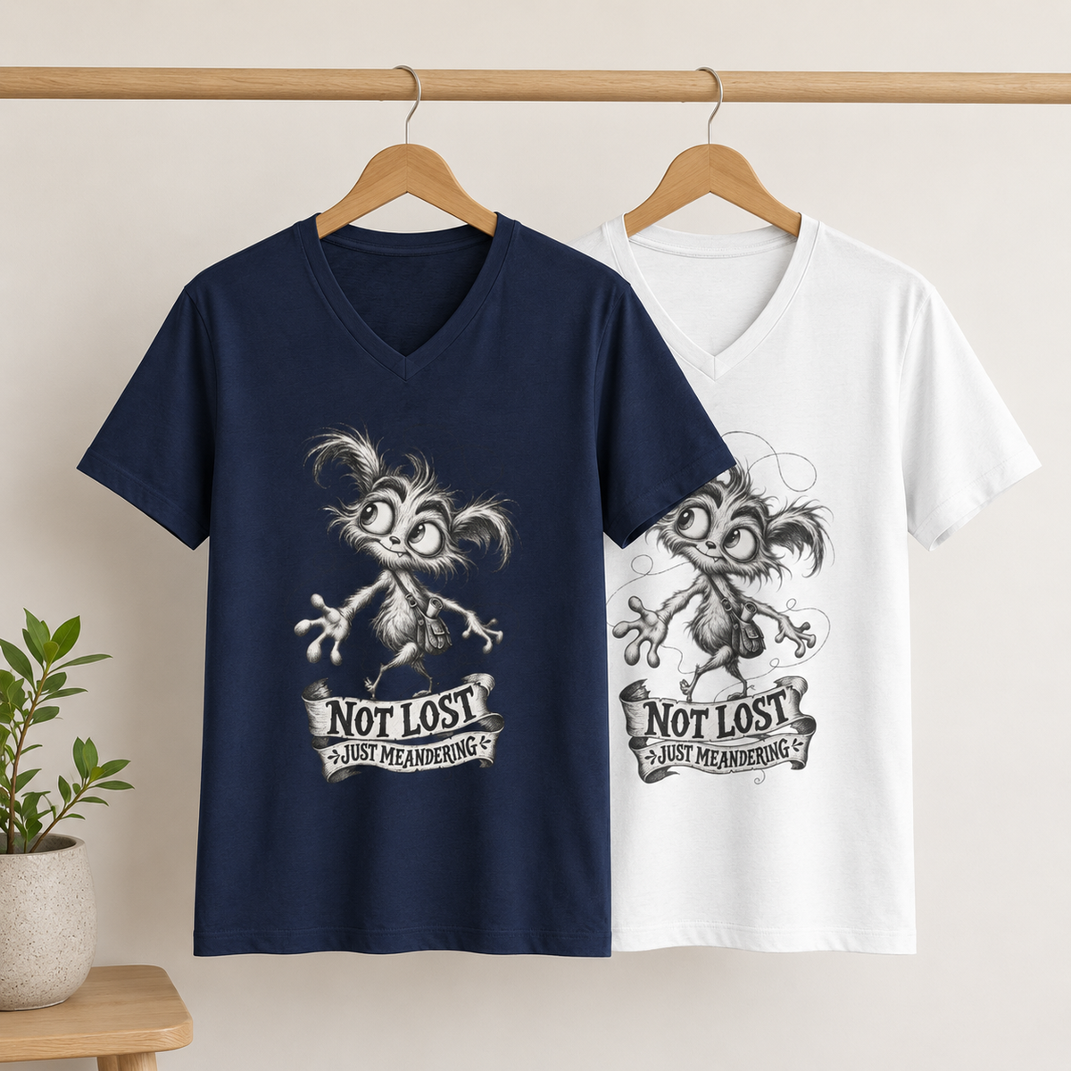 Just Meandering V-Neck T-Shirt