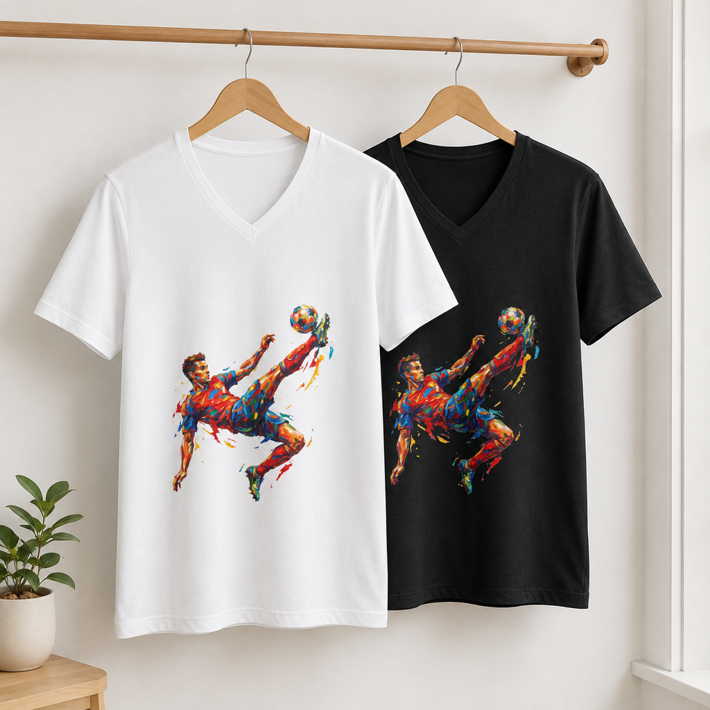 Bicycle Kick V-Neck T-Shirt