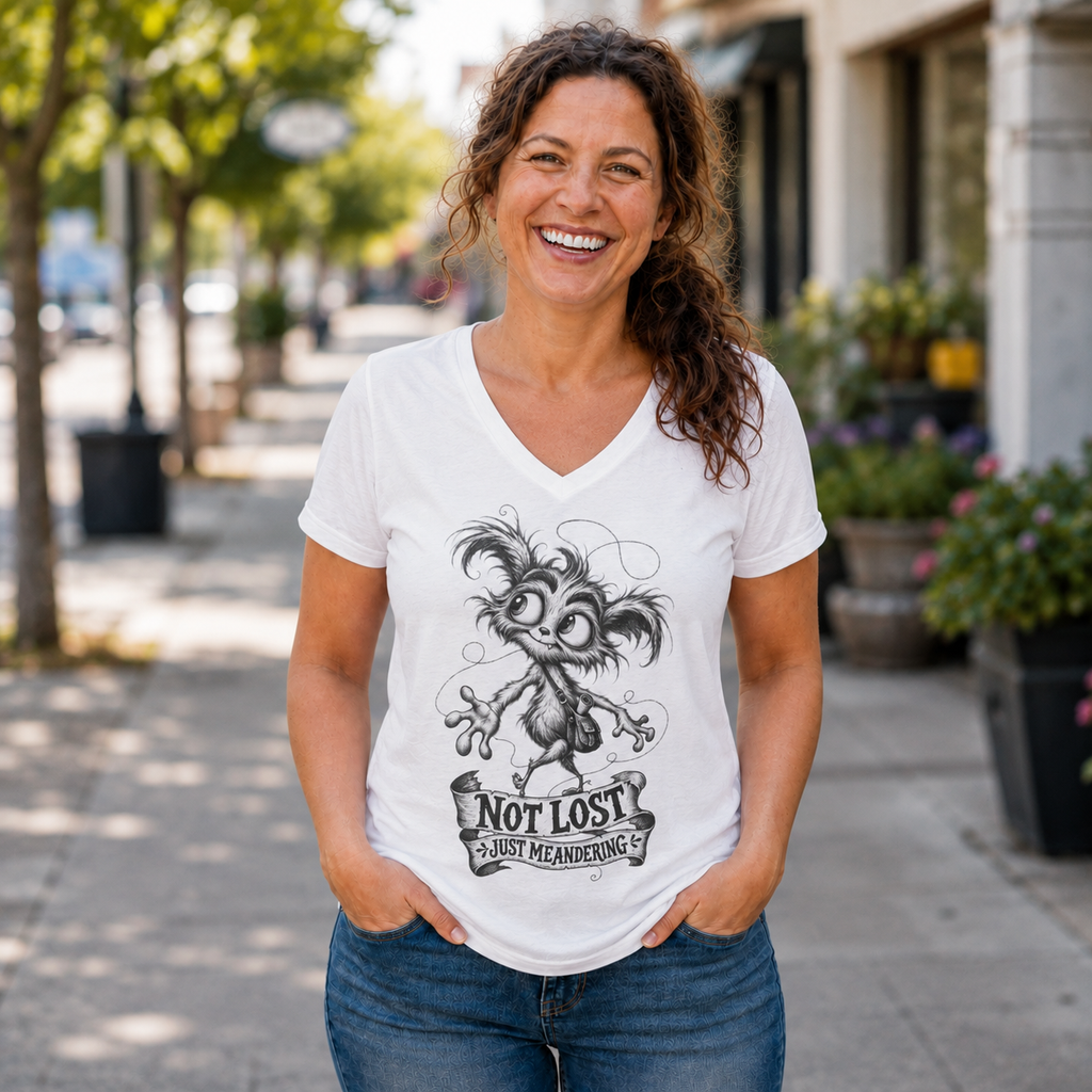 Just Meandering V-Neck T-Shirt