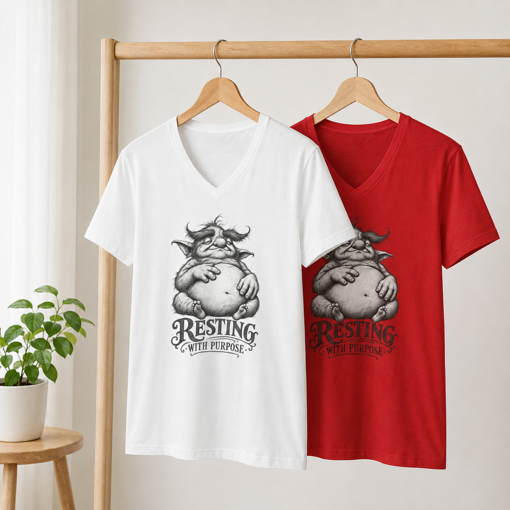 Resting With Purpose V-Neck T-Shirt