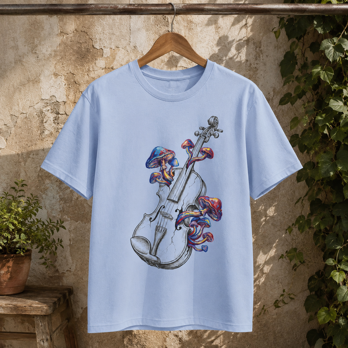 Strings in Bloom Round Neck T-Shirt