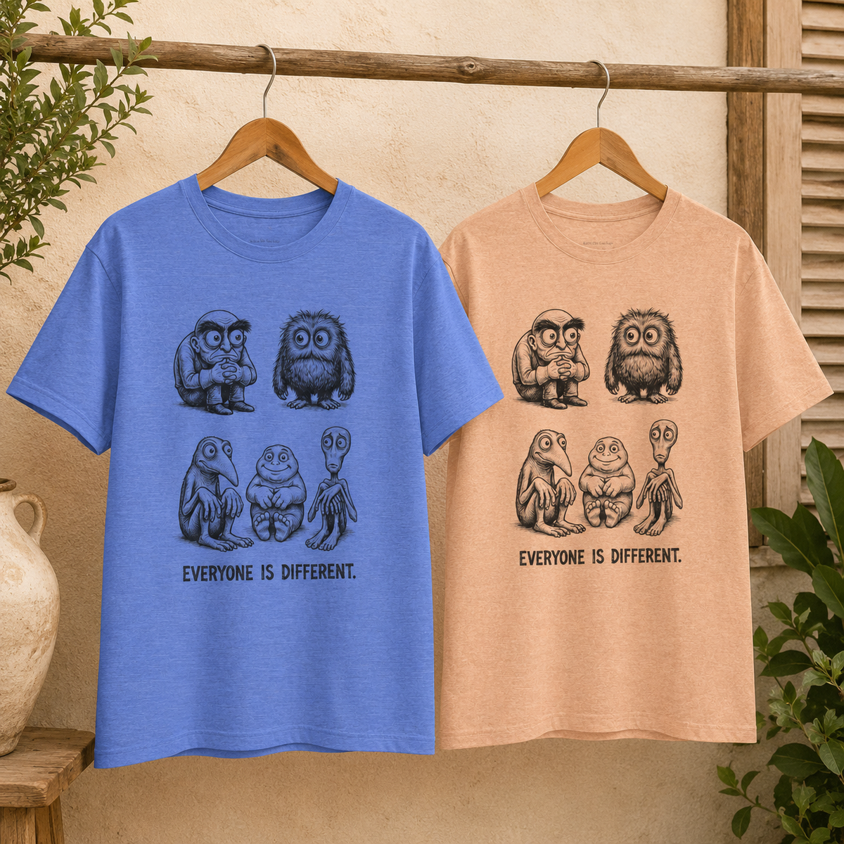 No Two Alike Round Neck T-Shirt