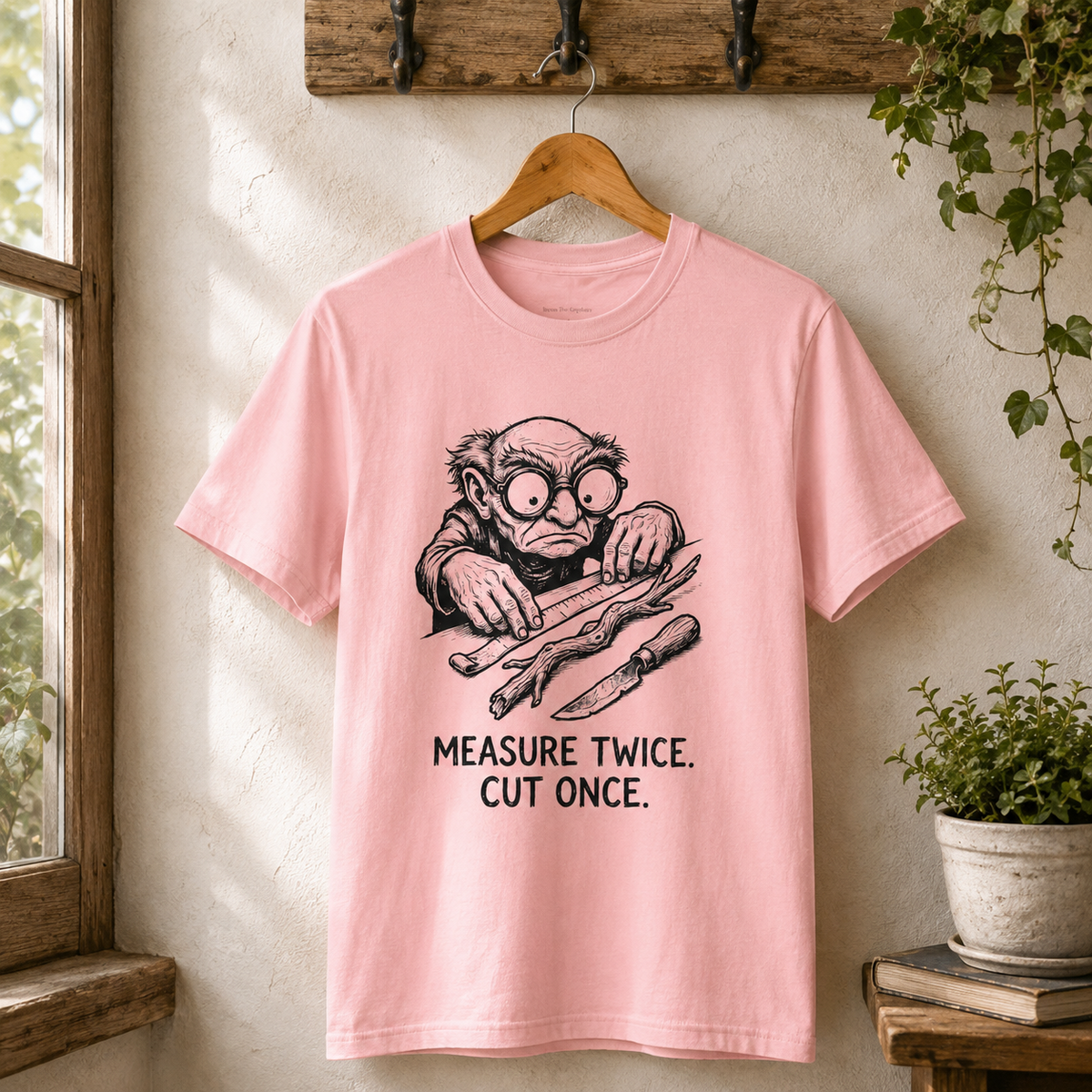 Measure Twice Round Neck T-Shirt