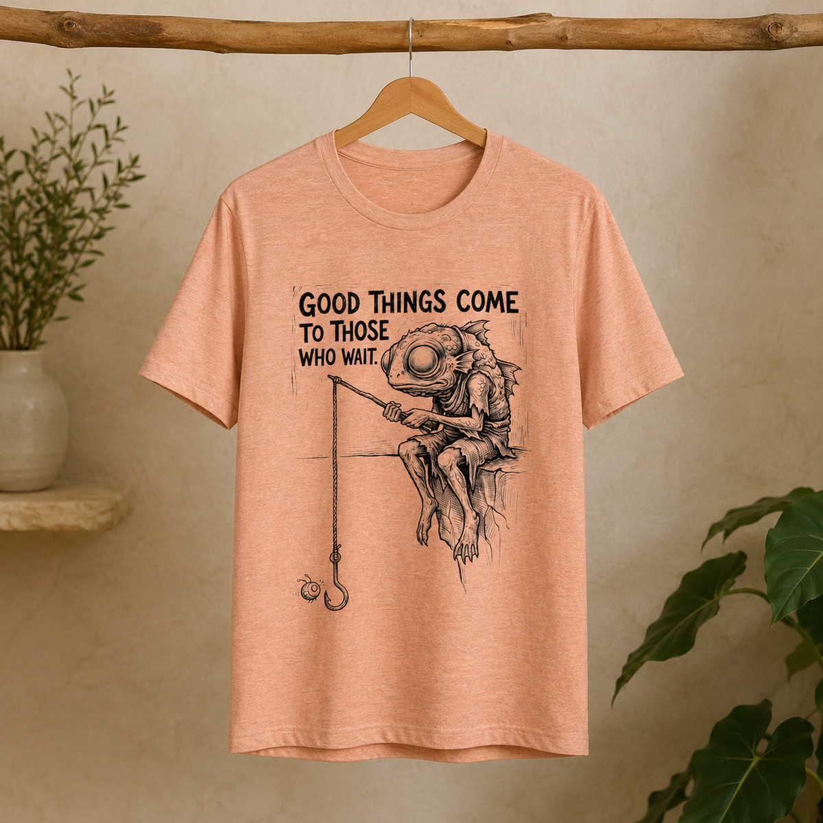 The Waiting Game Round Neck T-Shirt