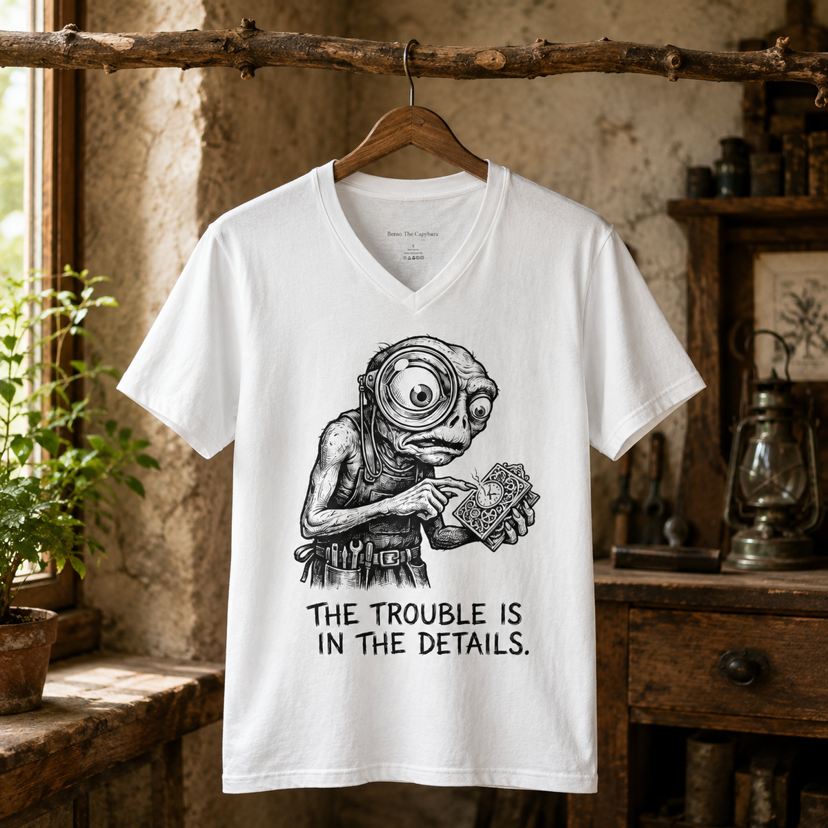 The Trouble in the Details V-Neck T-Shirt