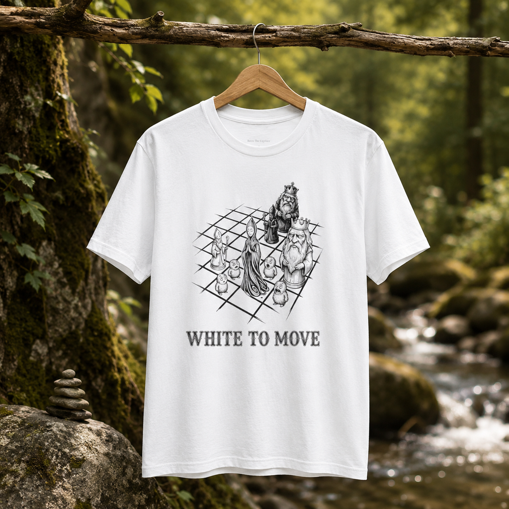 Strange Endgame — White to Move Round Neck T-Shirt