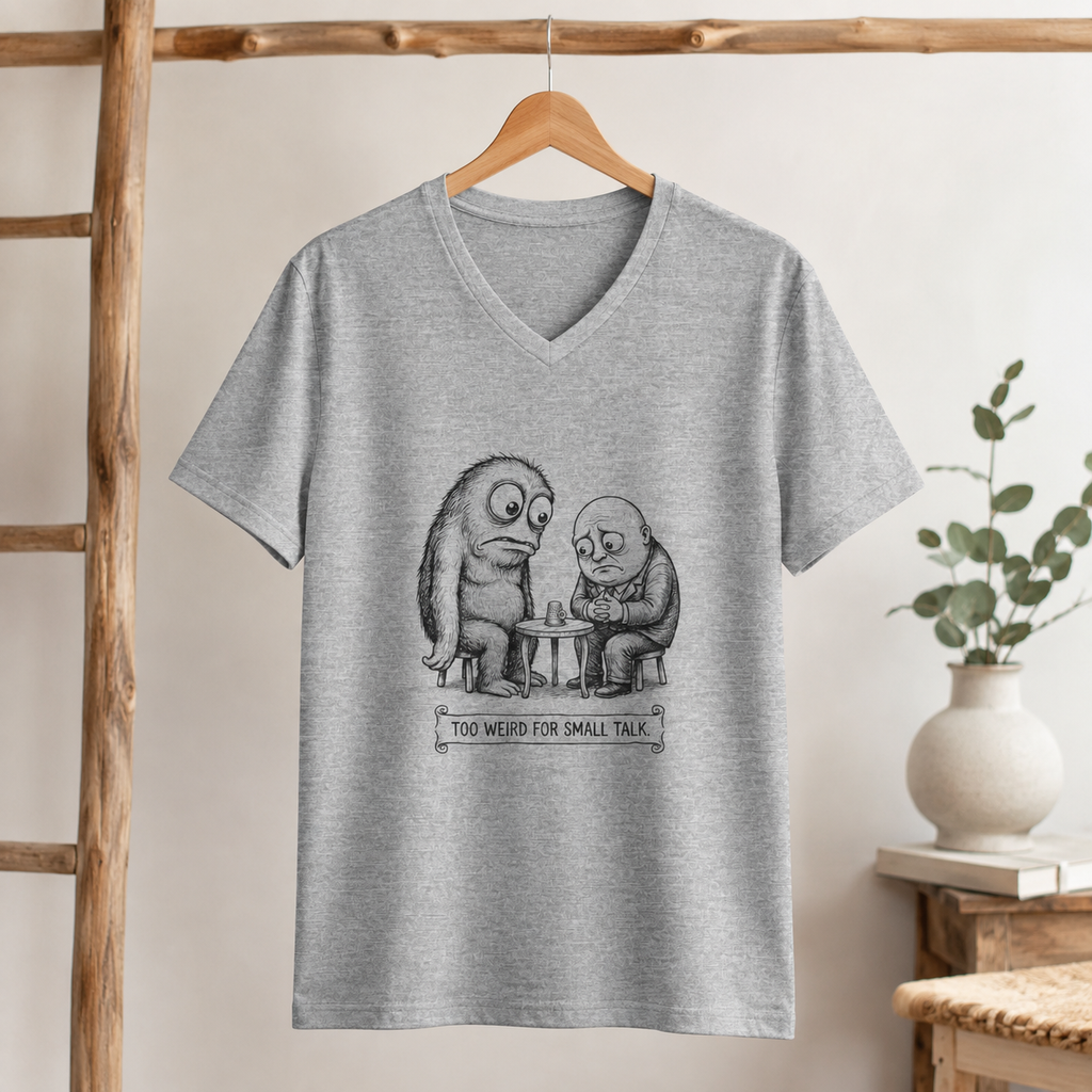 Too Weird for Small Talk V-Neck T-Shirt