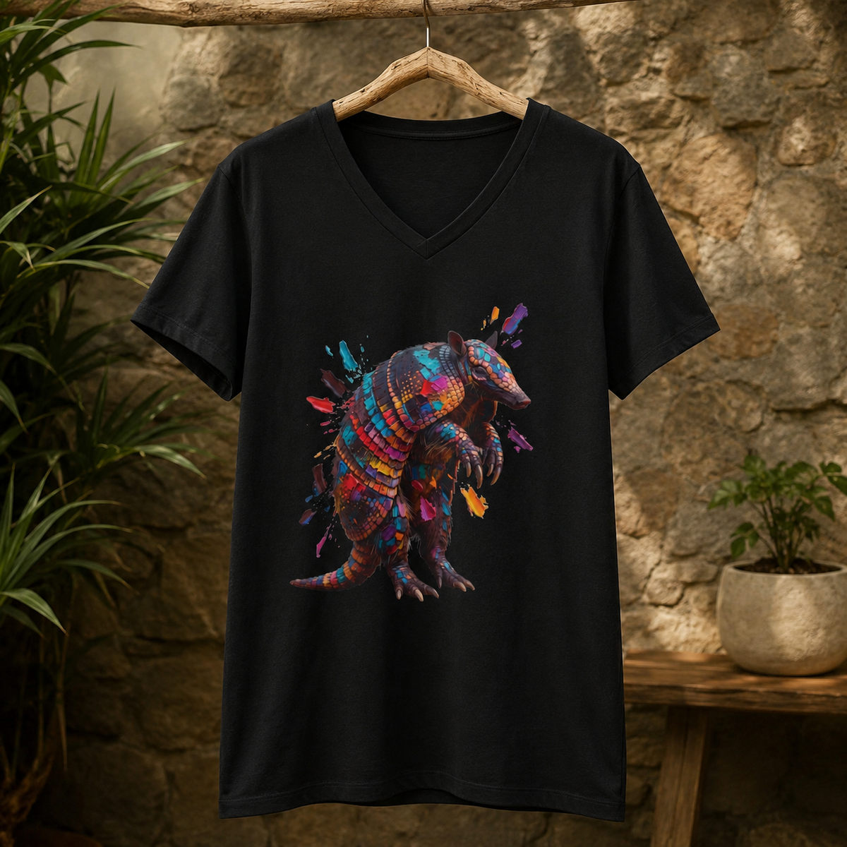 Armored in Color V-Neck T-Shirt