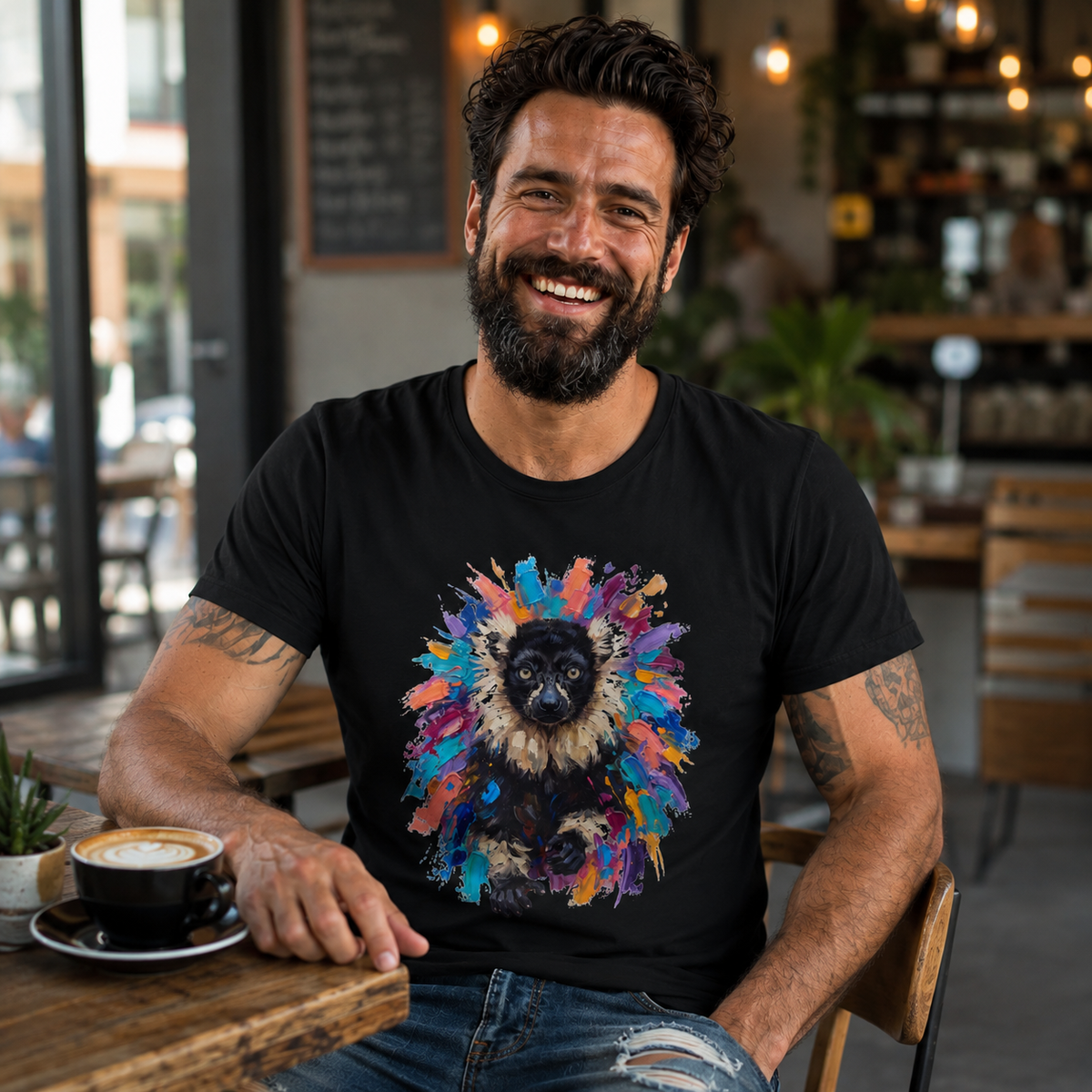 Ruffed in Color - Unisex Graphic Round Neck T-Shirt