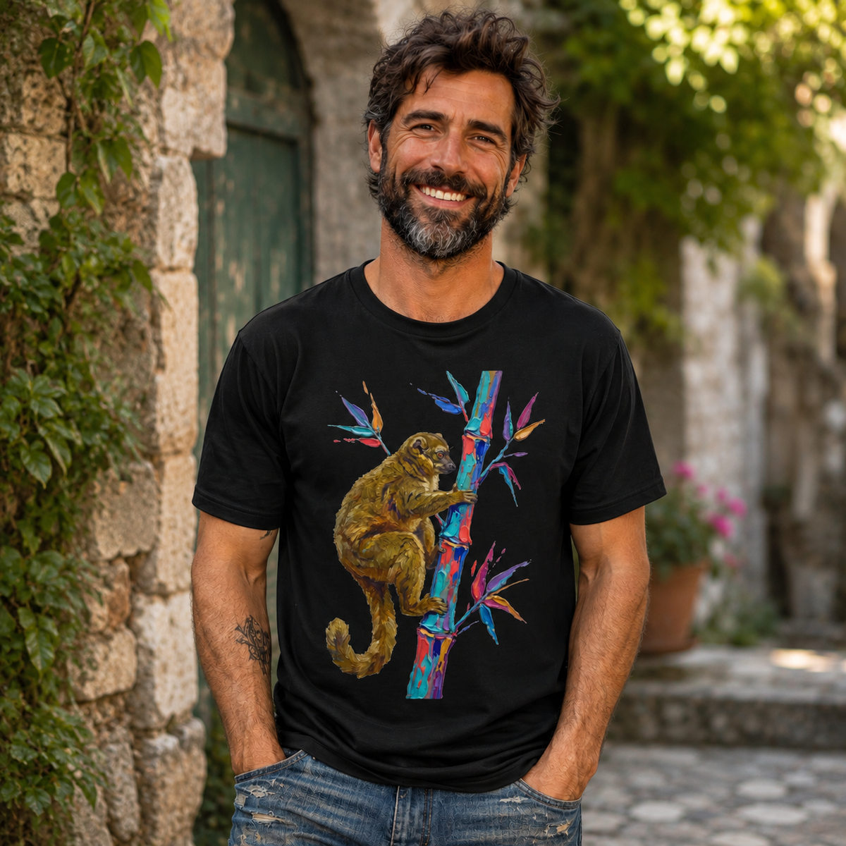 Bamboo Climber Round Neck T-Shirt