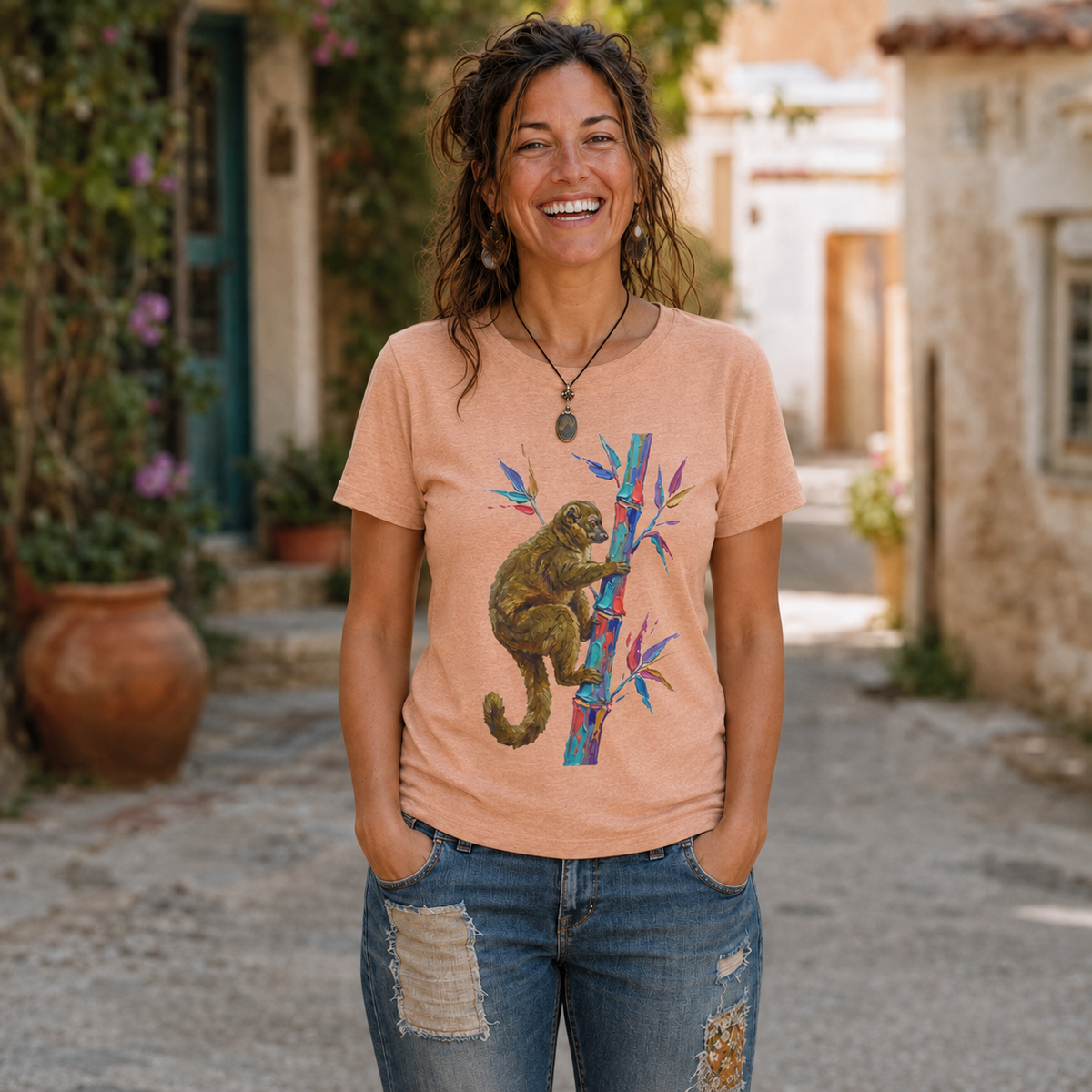 Bamboo Climber Round Neck T-Shirt