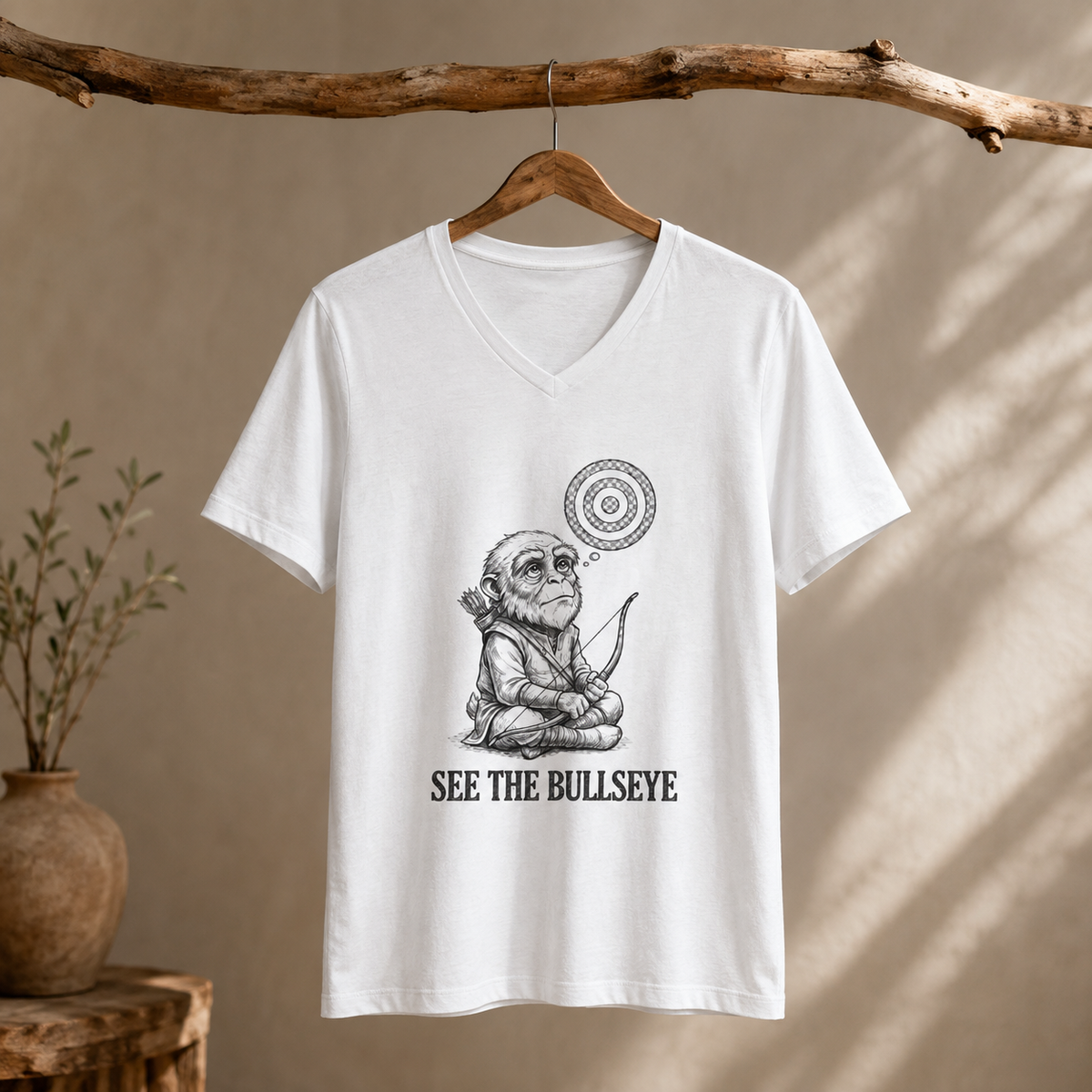 See the Bullseye V-Neck T-Shirt