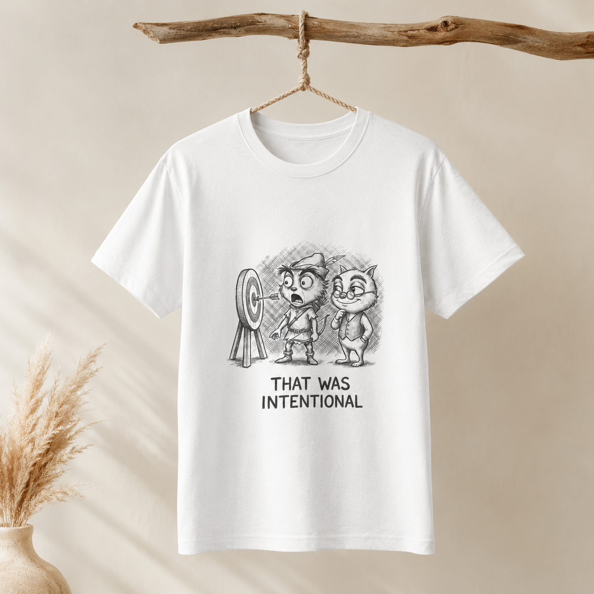 That Was Intentional Round Neck T-Shirt