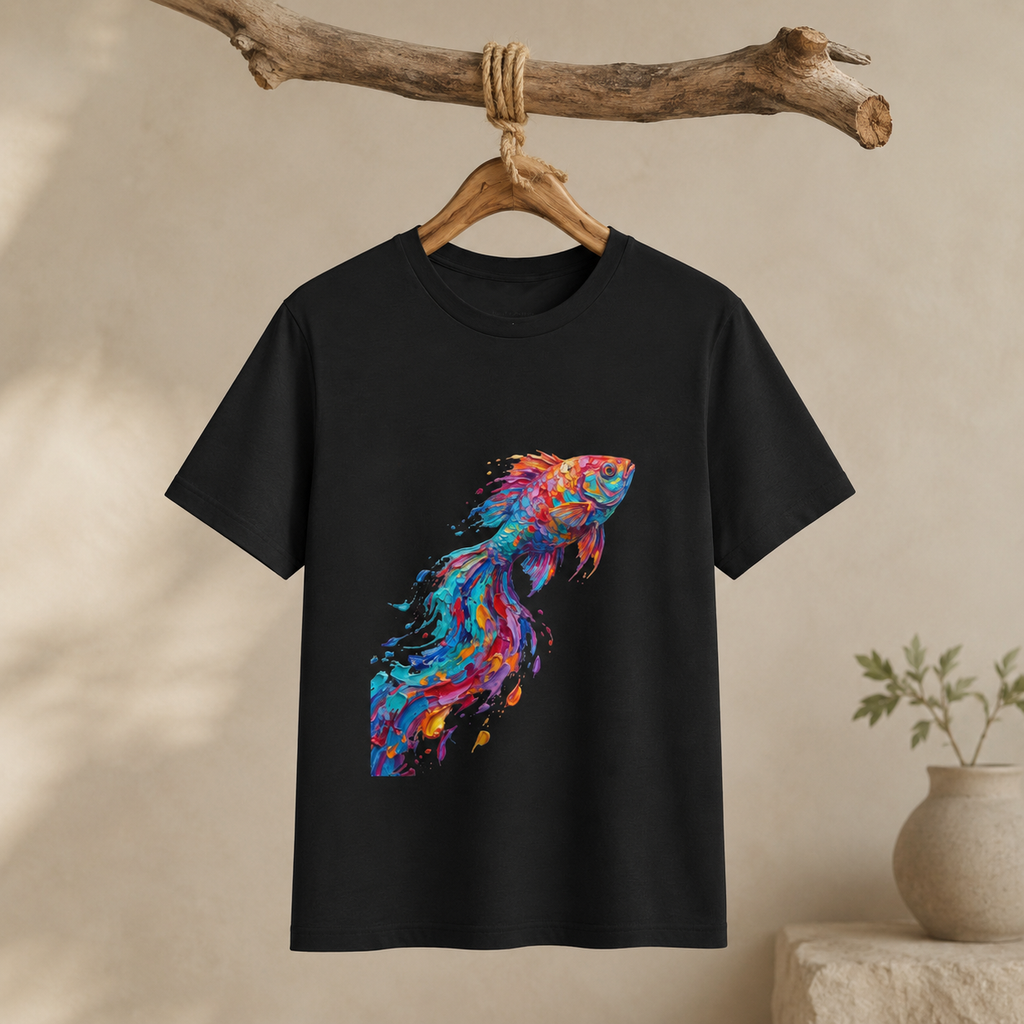 Betta in Motion Round Neck T-Shirt