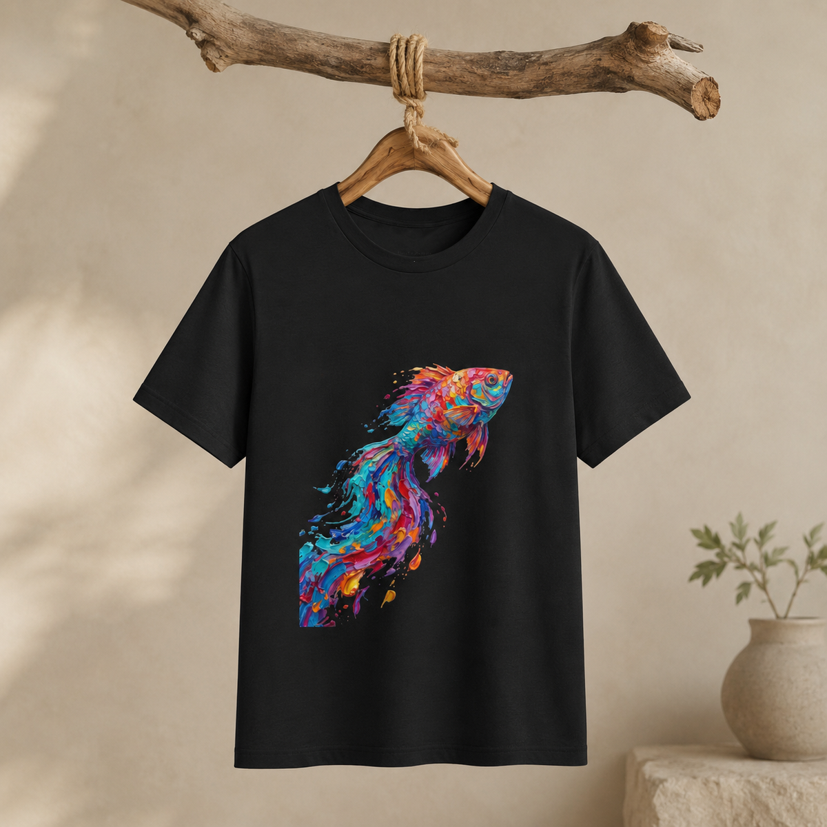 Betta in Motion Round Neck T-Shirt