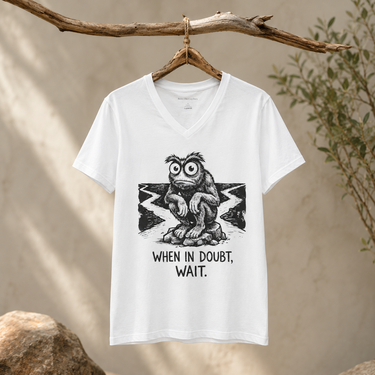 When in Doubt, Wait V-Neck T-Shirt