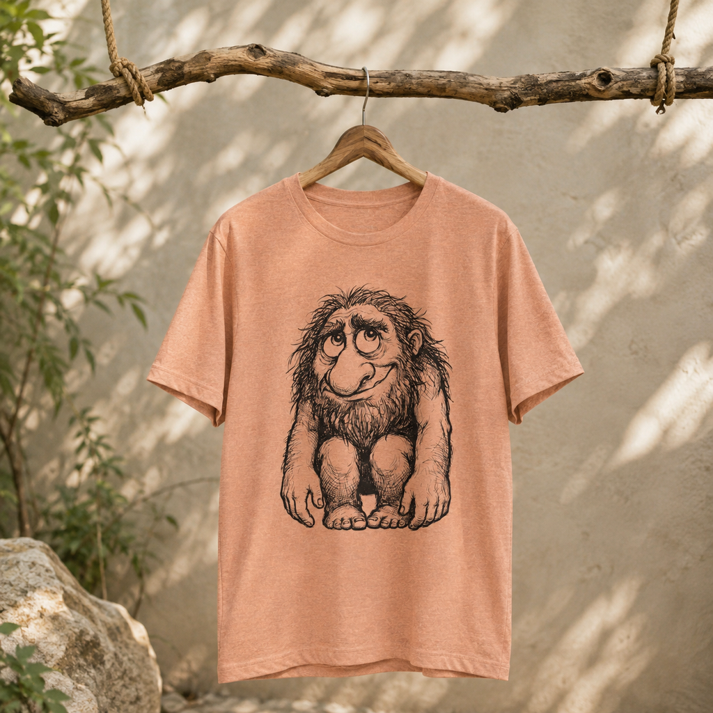 Hopeful Caveman - Unisex Graphic Round Neck T-Shirt