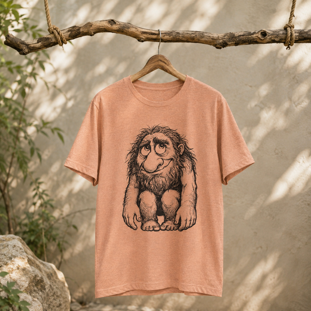 Hopeful Caveman - Unisex Graphic Round Neck T-Shirt
