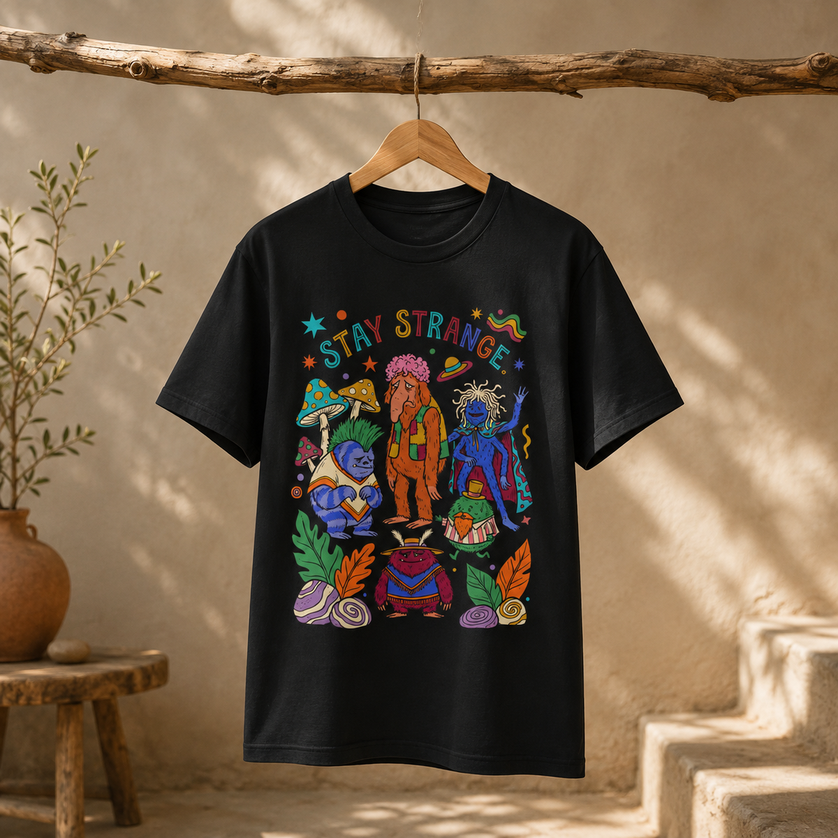 Stay Strange UNISEX Round Neck T-Shirt