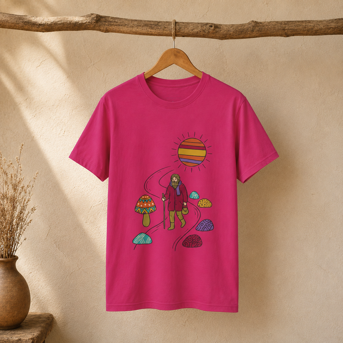 Wandering Through Wonder — Unisex Graphic Round Neck T-Shirt
