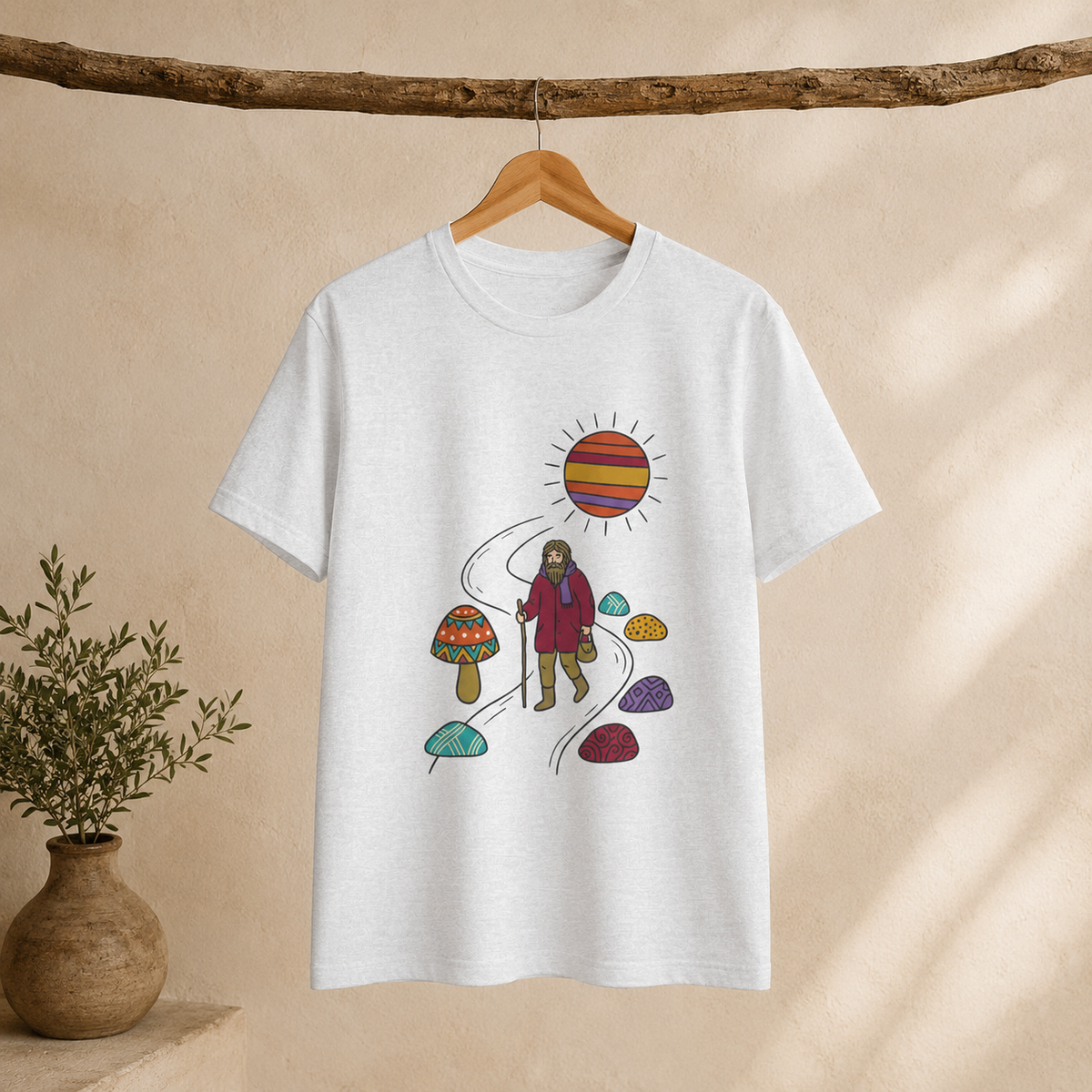 Wandering Through Wonder — Unisex Graphic Round Neck T-Shirt