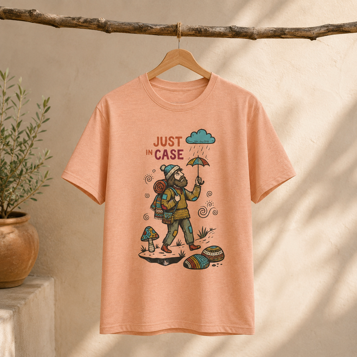Just in Case — Unisex Graphic Round Neck T-Shirt