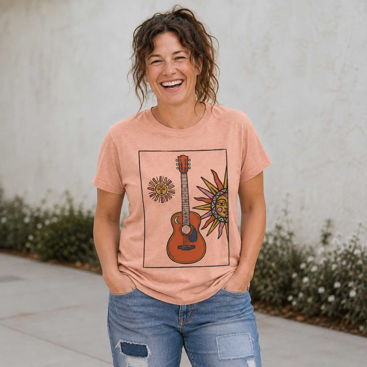 Solar Strings — Unisex Graphic Round Neck T-Shirt