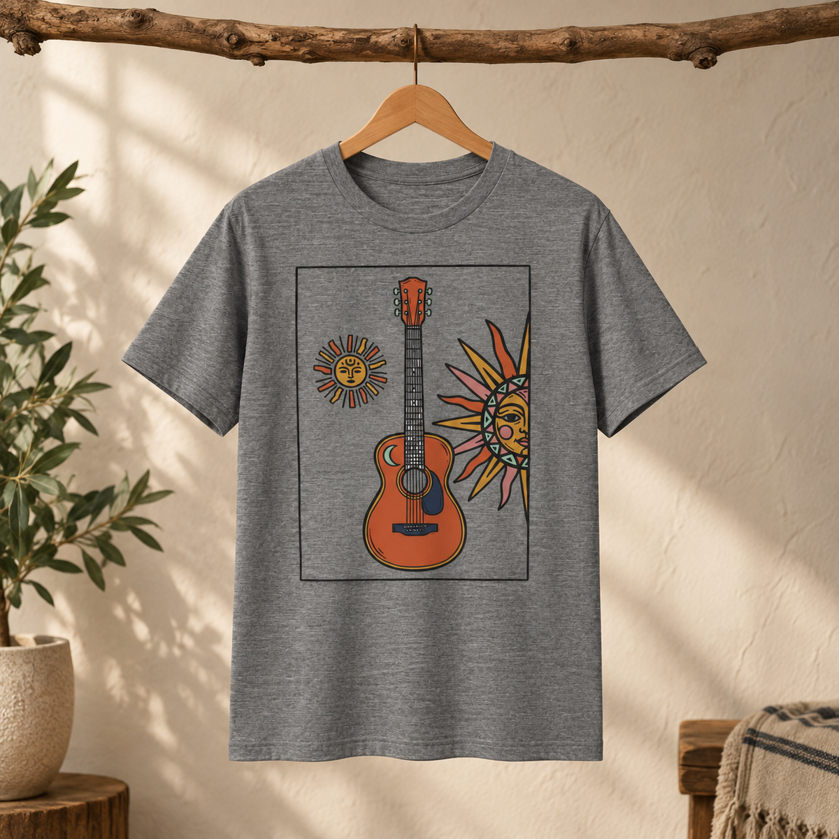 Solar Strings — Unisex Graphic Round Neck T-Shirt
