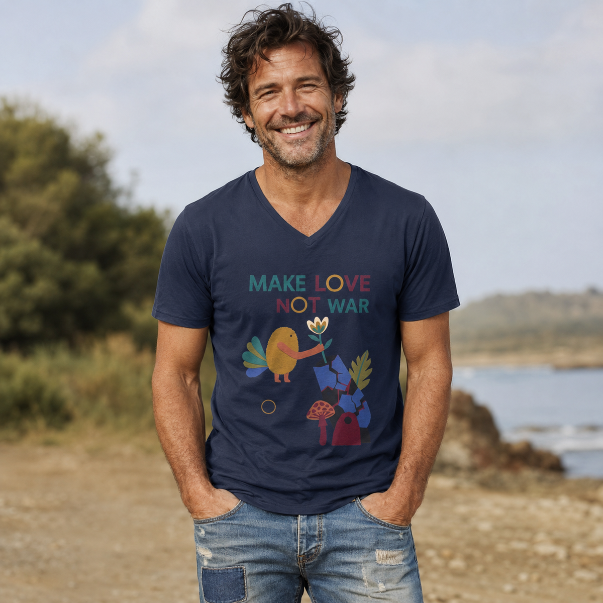 Make Love Not War — Unisex Graphic T-Shirt