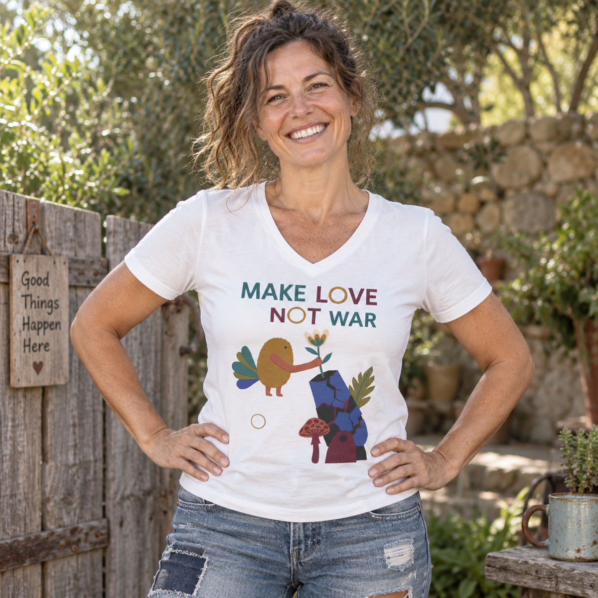 Make Love Not War — Unisex Graphic T-Shirt