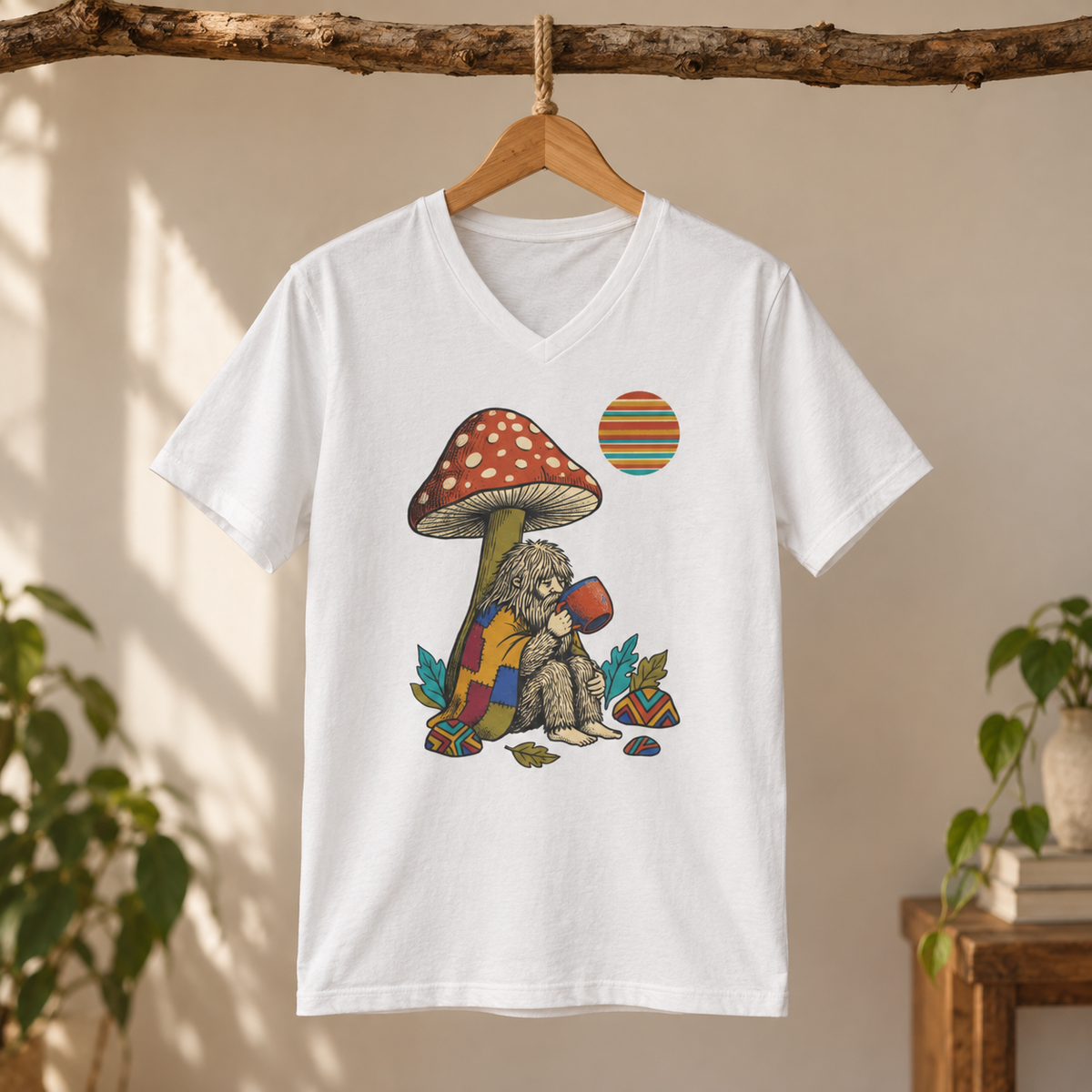 Mushroom Break — Men's V-Neck T-Shirt