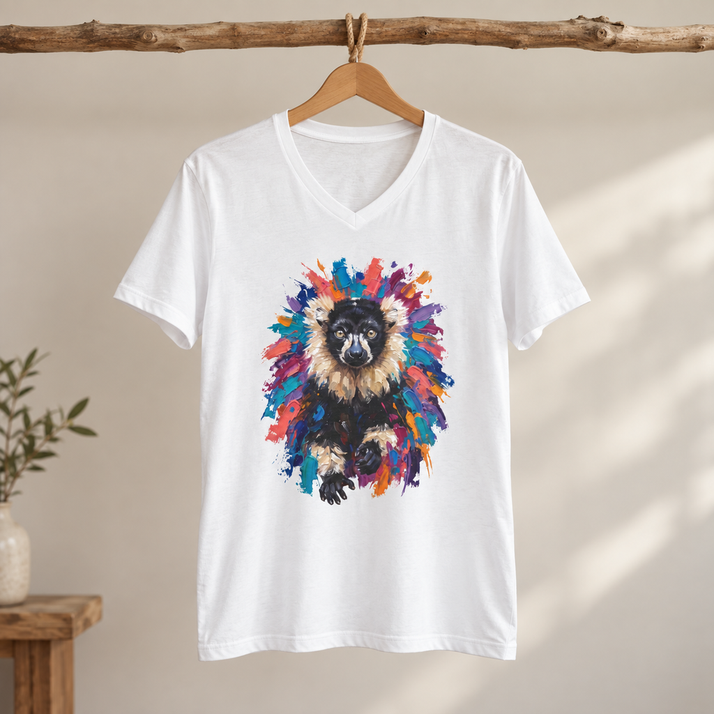Ruffed in Color — Unisex Graphic V-Neck T-Shirt