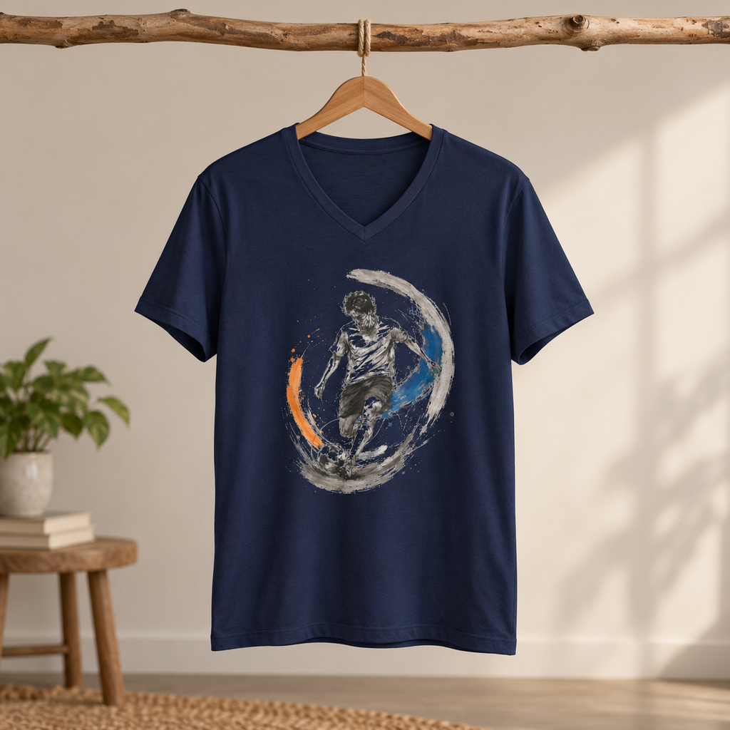 Chase the Ball. Master Yourself - Men's V-Neck T-Shirt