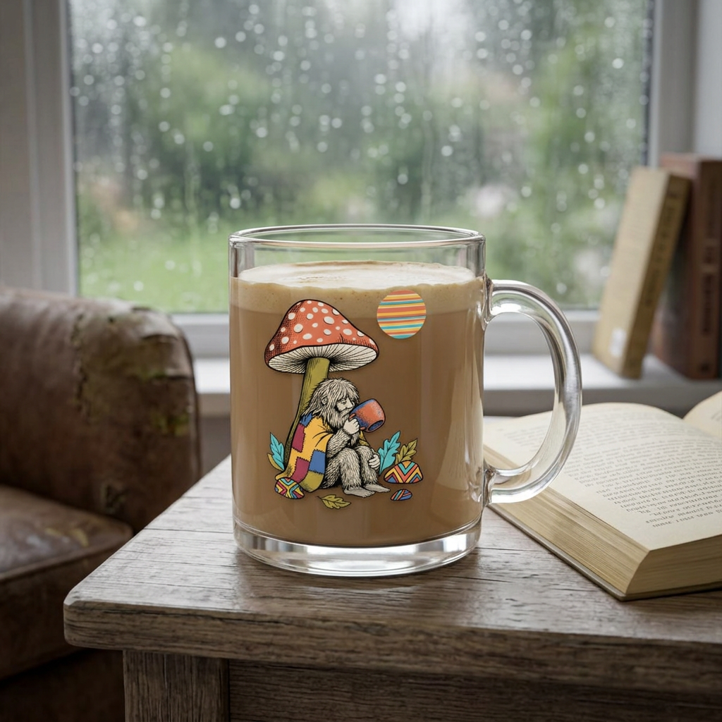 Mushroom Break – 10 oz Glass Coffee Mug