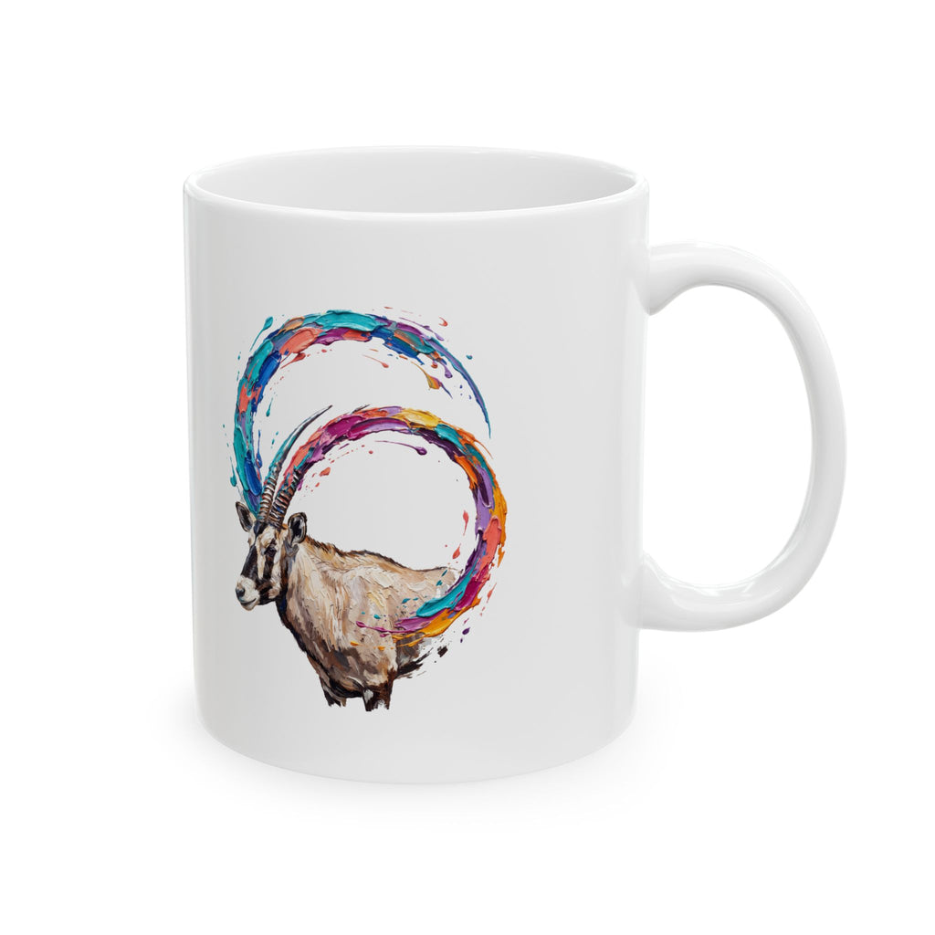 Colorful Ibex Art Ceramic Mug – 11 oz
