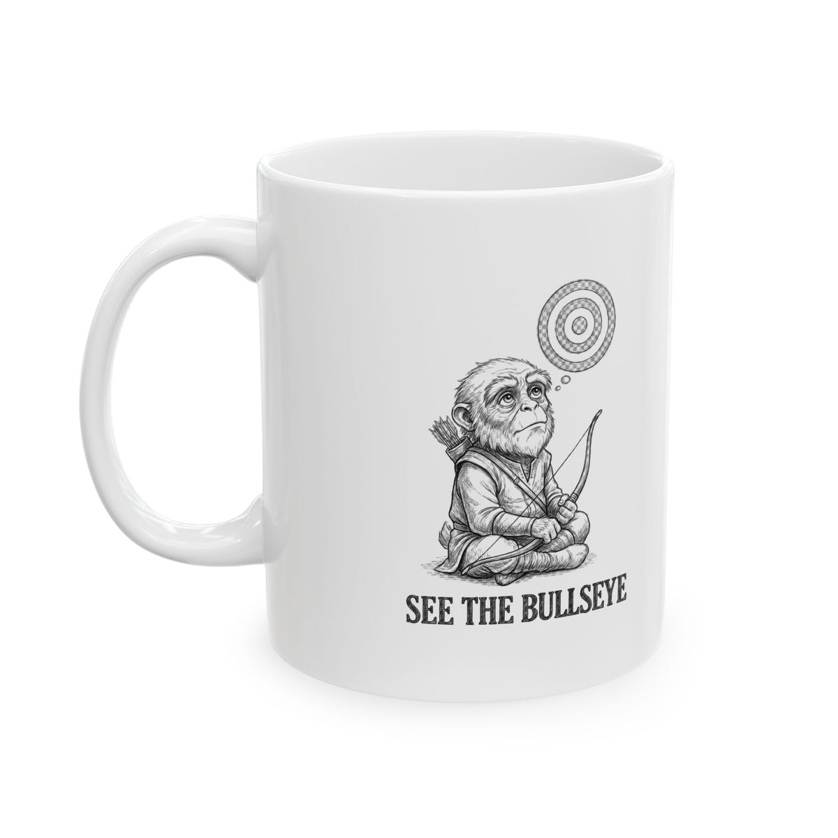 See the Bullseye Ceramic Mug – 11 oz