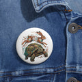 Clockwork Hare & Tortoise 2.25" Pin Button