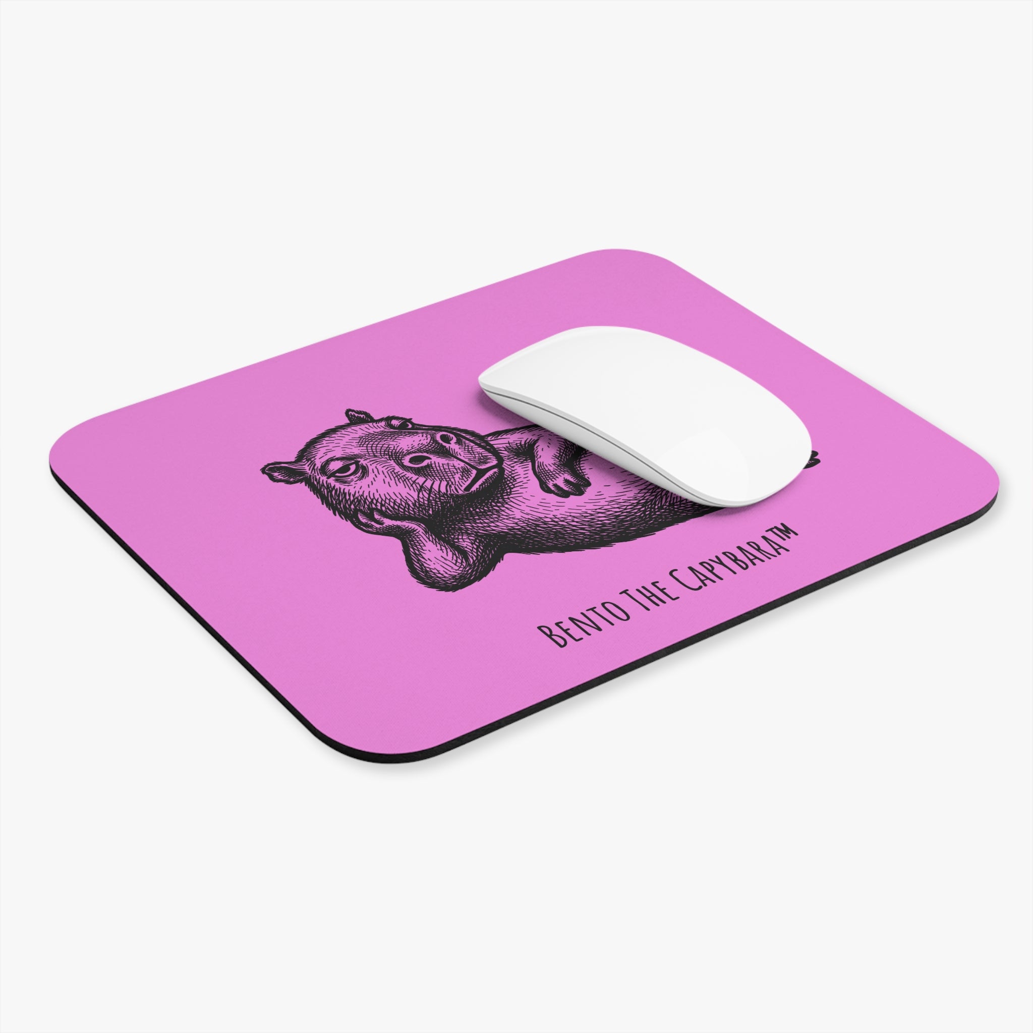 Bento The Capybara Pink Mouse Pad