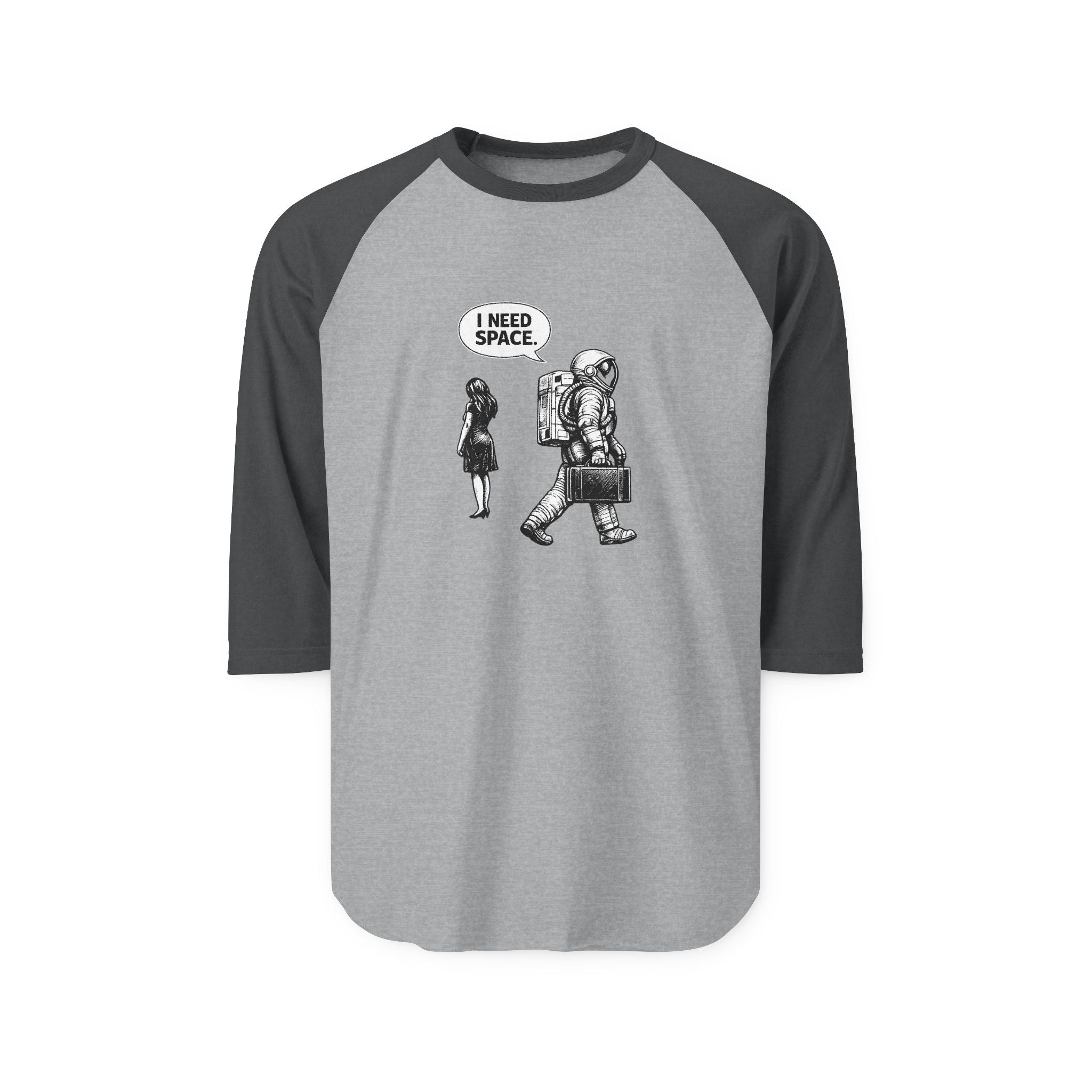 I Need Space Astronaut Unisex 3/4 Sleeve Raglan Shirt