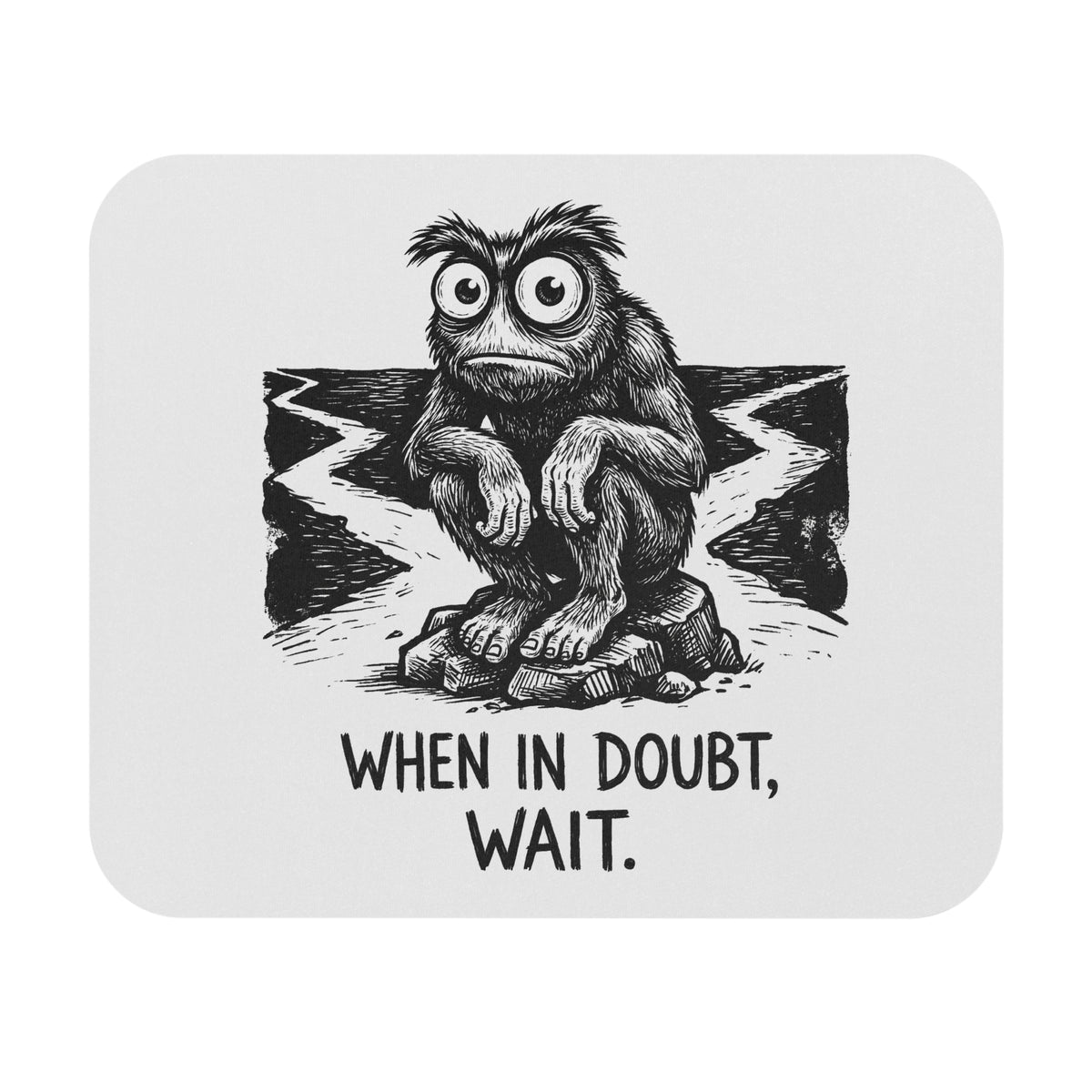 When in Doubt, Wait —  Mouse Pad